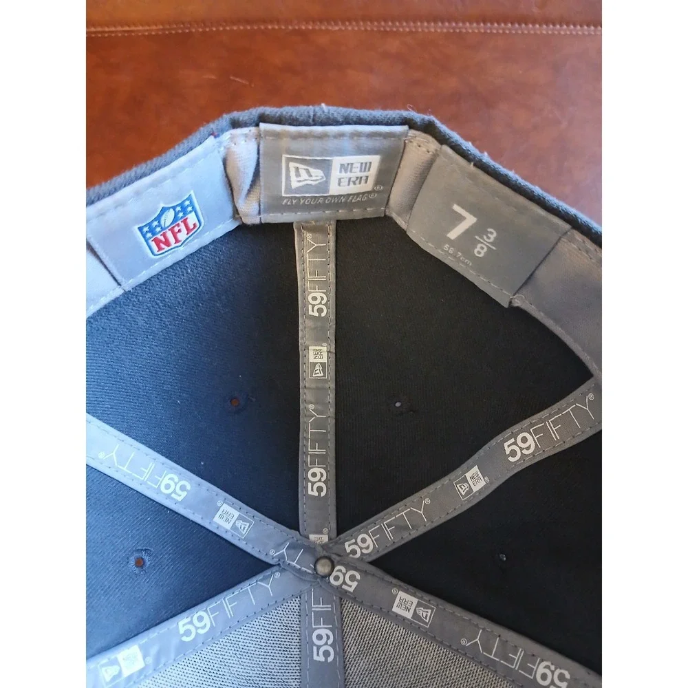 Era Detroit Lions Sz 7 3/8 Fitted Cap Hat NFL Football RARE GrayBLUE Color #1588